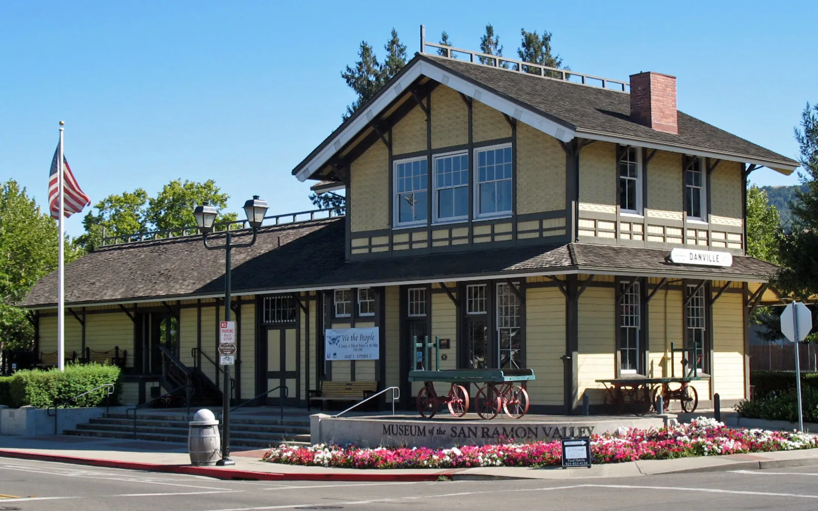 Danville's historic Southern Pacific Railroad Depot, a charming example of early 20th-century California architecture